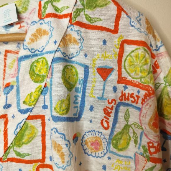 Cynthia Rowley Linen Knit Top Brunch Drinks Girls Outing - Picture 9 of 12